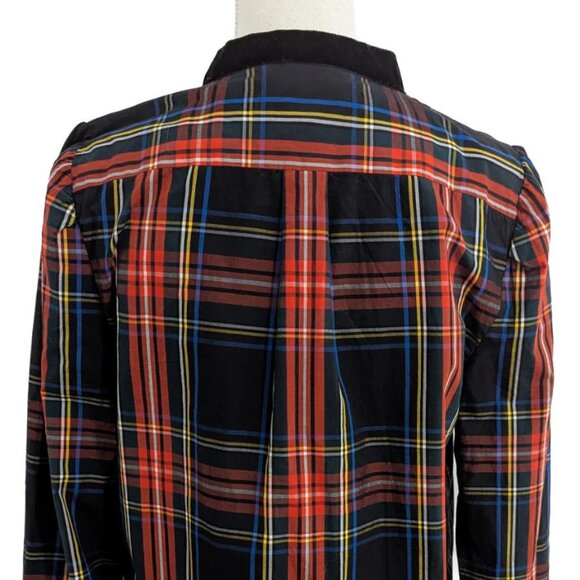 J. Crew Stewart Tartan Plaid Tunic with Velvet Trim - Picture 5 of 10